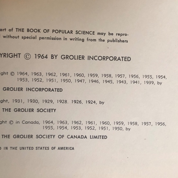 3/$24 VTG 1964 Grolier Book of Popular Science Vol. 3 Hardcover Encyclopedia GUC - Picture 14 of 16